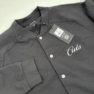 NWT Cuts XXL Black Cotton Varsity Hyperloop Bomber‎ Lightweight Jacket